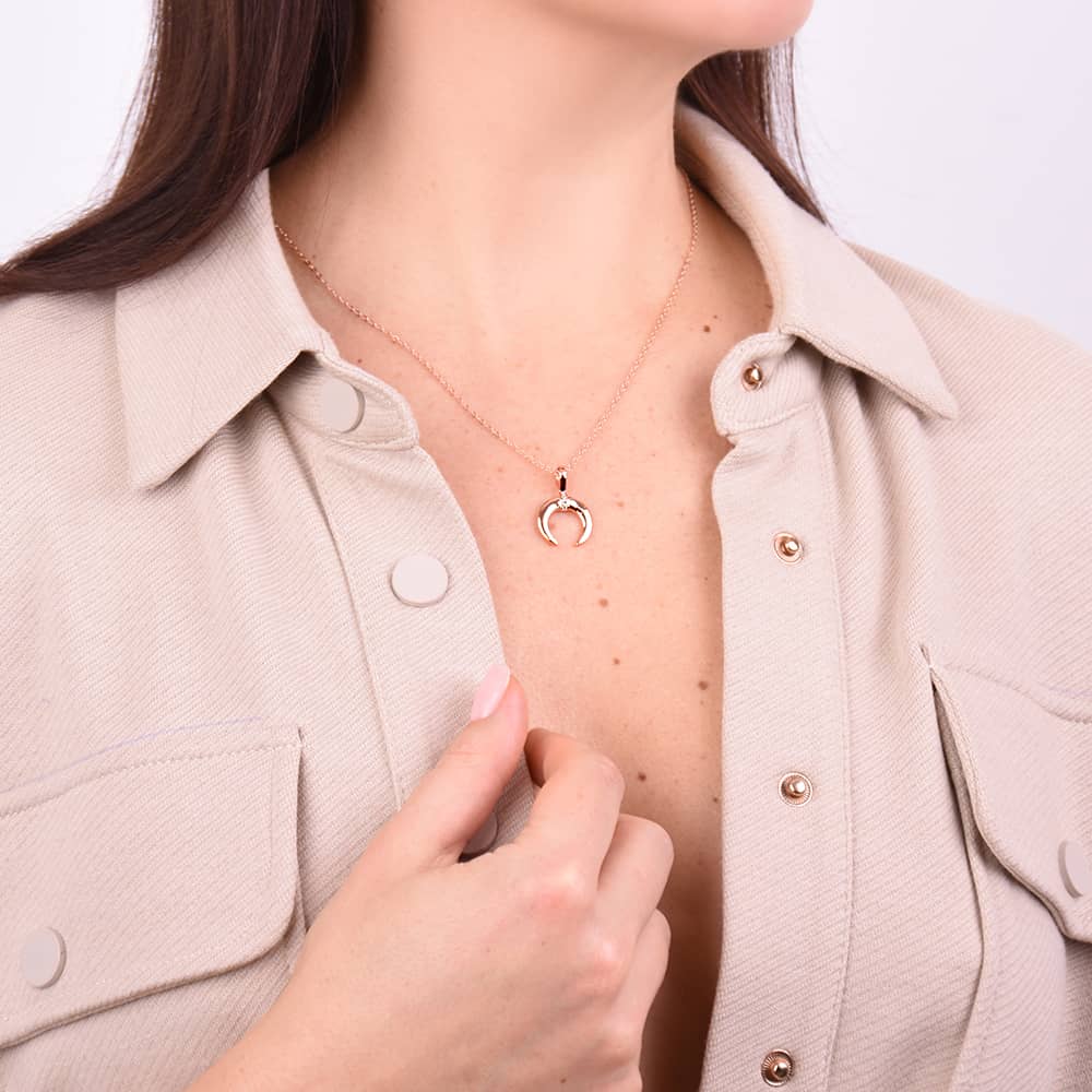 Золотий кулон Лунниця (з7365) - 3