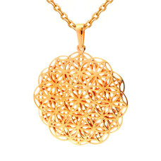 Золотий кулон Квітка життя (з7366)