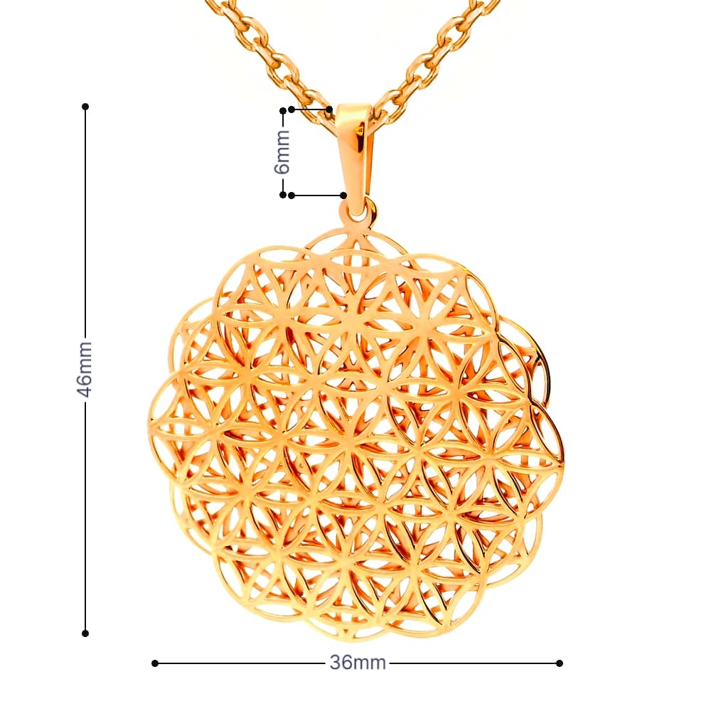 Золотий кулон Квітка життя (з7366) - 2