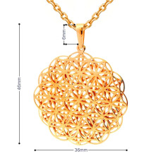 Золотий кулон Квітка життя (з7366) - 2