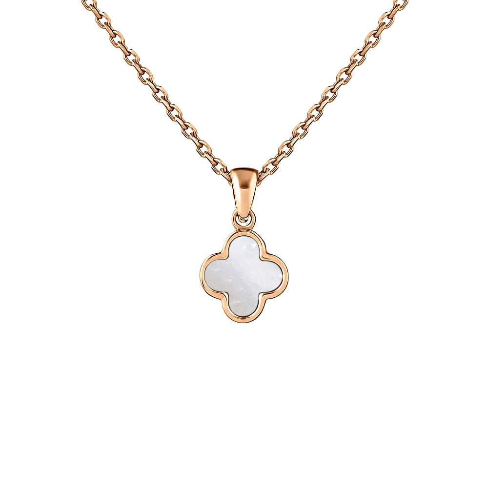 Золотий кулон Конюшина з перламутром (з7371.2) - 1