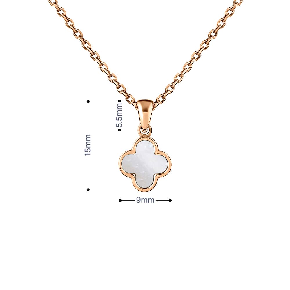 Золотий кулон Конюшина з перламутром (з7371.2) - 3