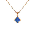 Золотий кулон Конюшина з лазуритом (з7371.3) - комплект