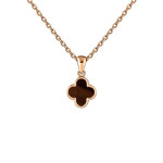 Золотий кулон Конюшина з тигровим оком (з7371.5) - комплект