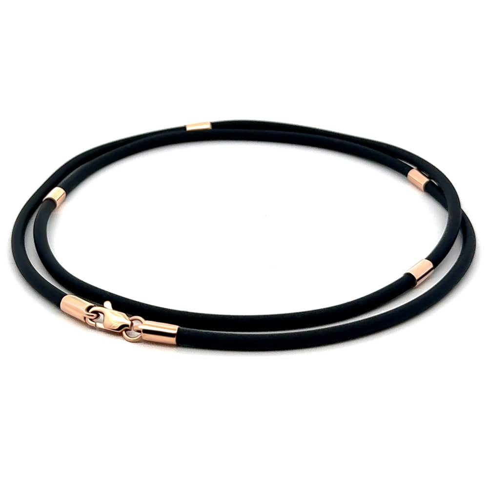 Шнурок каучуковий із золотими вставками (з8001) - 4