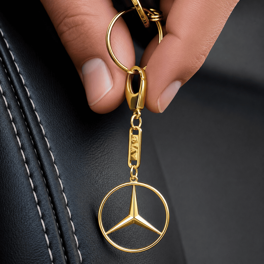 Брелок з жовтого золота Mercedes (Мерседес) (з9003.1) - 2