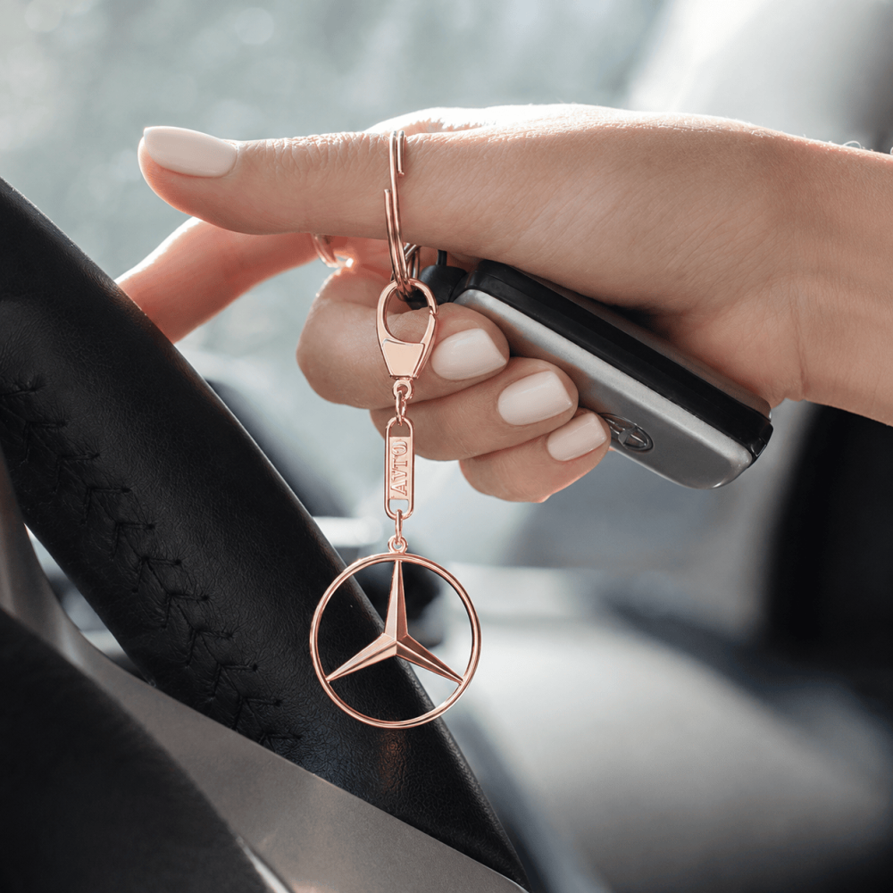 Брелок из красного золота Mercedes (Мерседес) (з9003.3) - 5