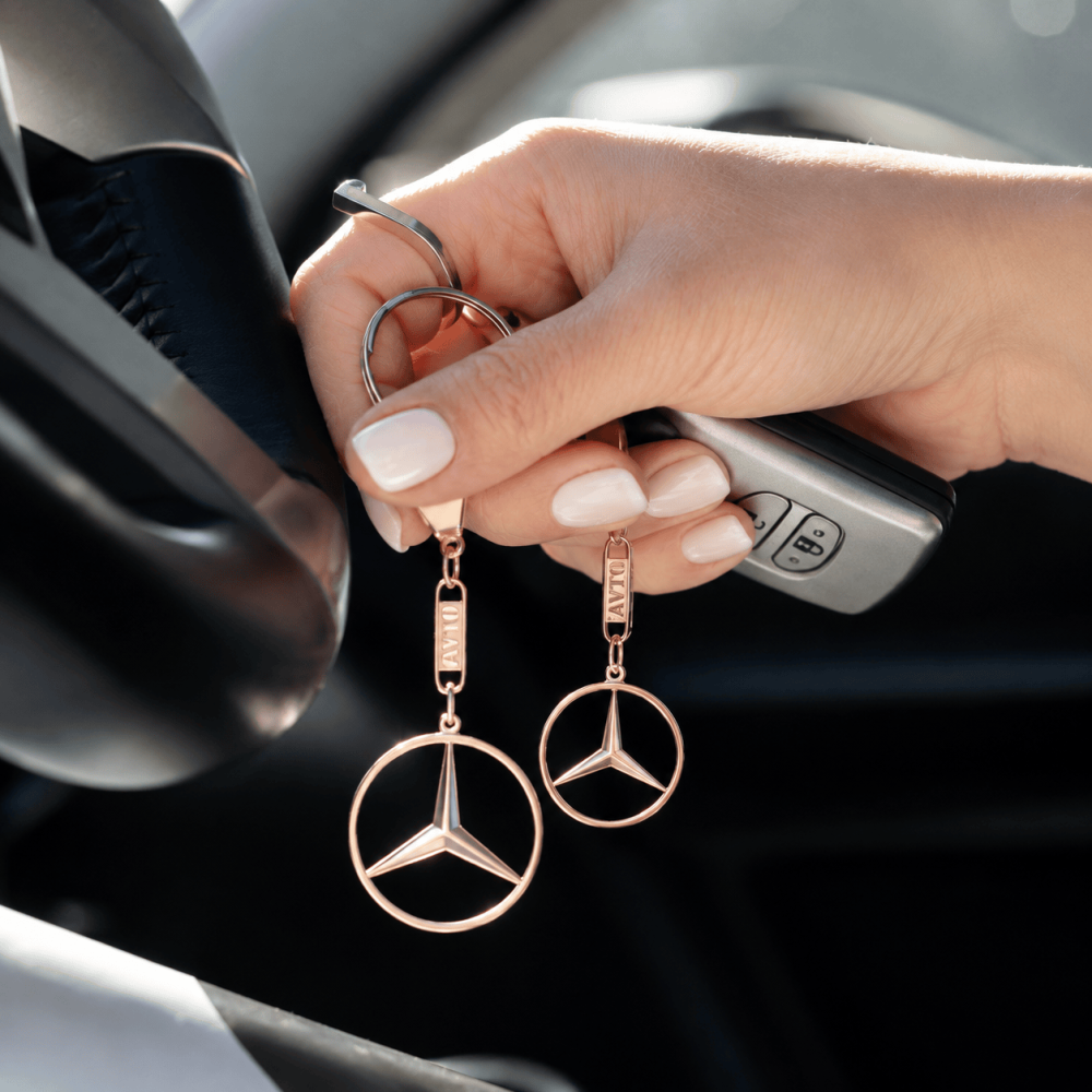 Брелок из красного золота Mercedes (Мерседес) (з9003.3) - 4