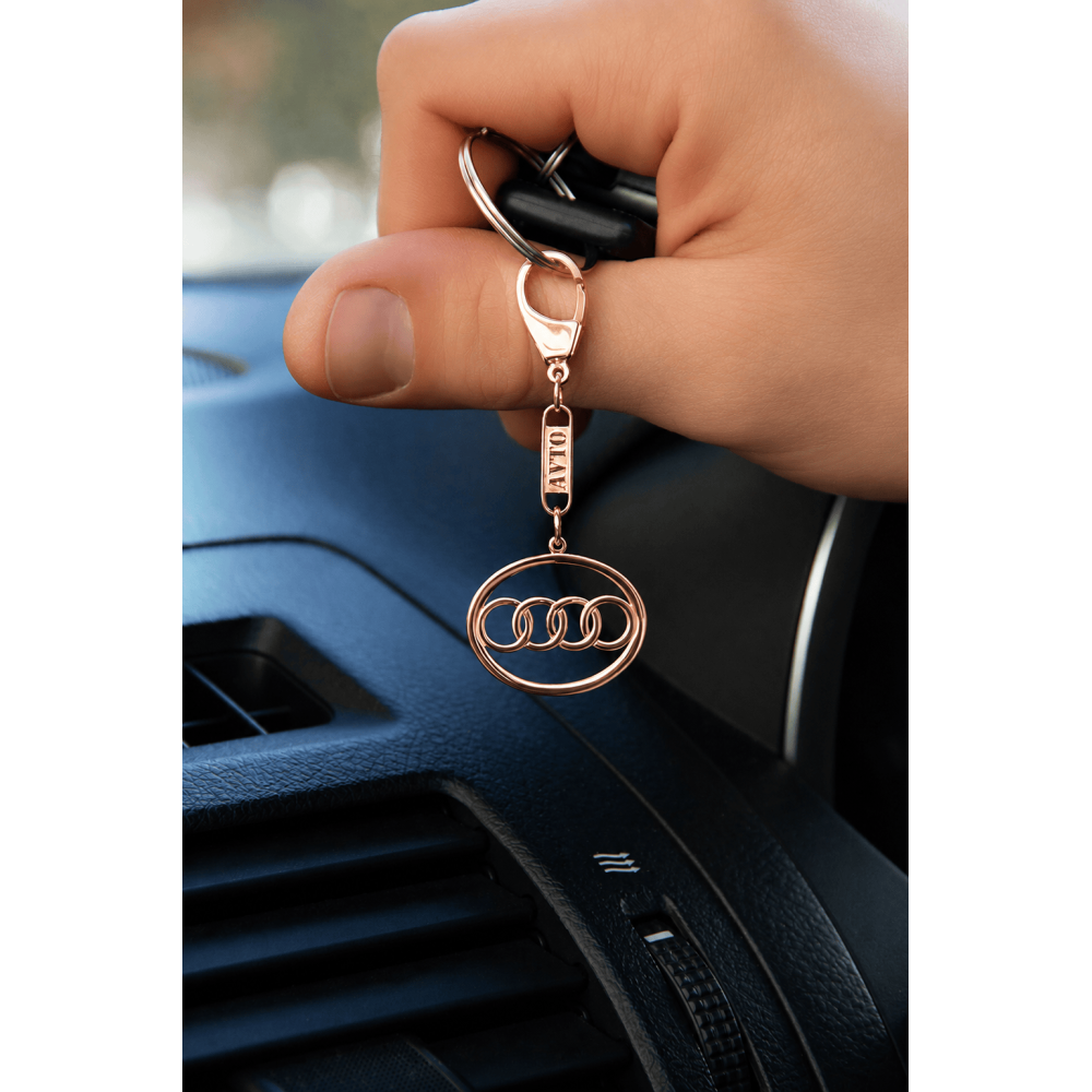 Брелок из красного золота Audi (Ауди) (з9004.1) - 5