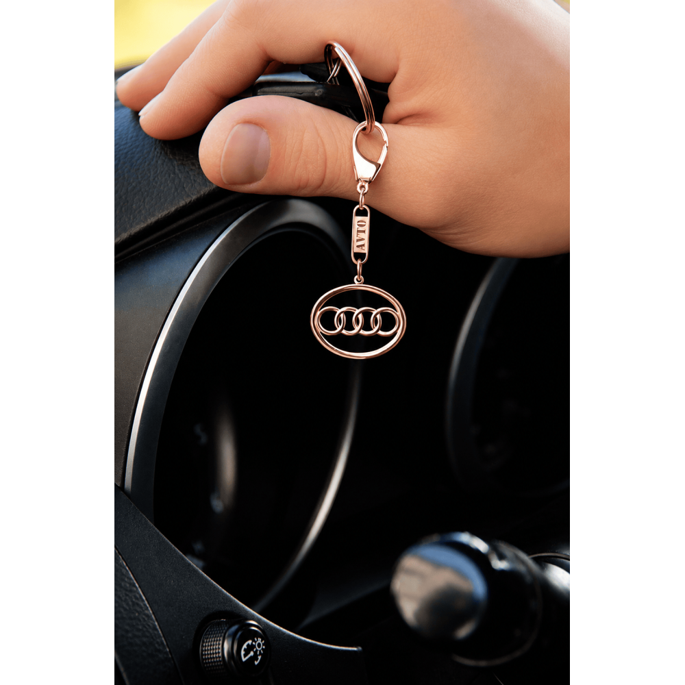 Брелок из красного золота Audi (Ауди) (з9004.1) - 4